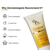 Fixderma Shadow Sunscreen SPF 50+ Cream | Sunscreen for Dry Skin | Sunscreen for UVA & UVB Protection | Non Greasy & Water Resistant
