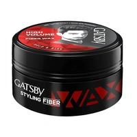 Gatsby Styling Fiber Hair Wax - Bold & Rise 75gm | High Volume, Natural Finish, Strong Hold, Anytime Re-Stylable & Easy Wash Off | For High Quiff Hair Style | Hair Styling Wax for Men