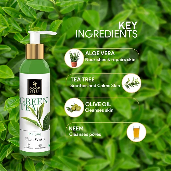 Good Vibes Green Tea Face Wash 120Ml