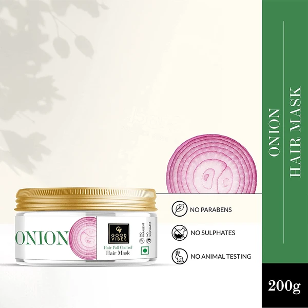 Good Vibes Onion Hair Fall Control Hair Mask 200Gm