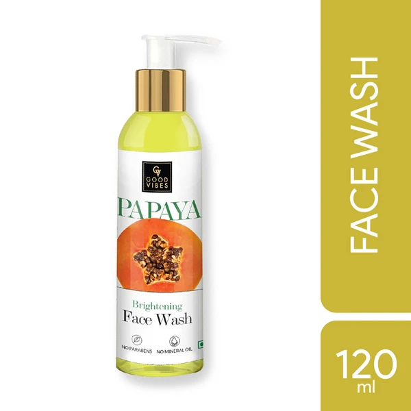 Good Vibes Papaya Brightening Face Wash 120Ml