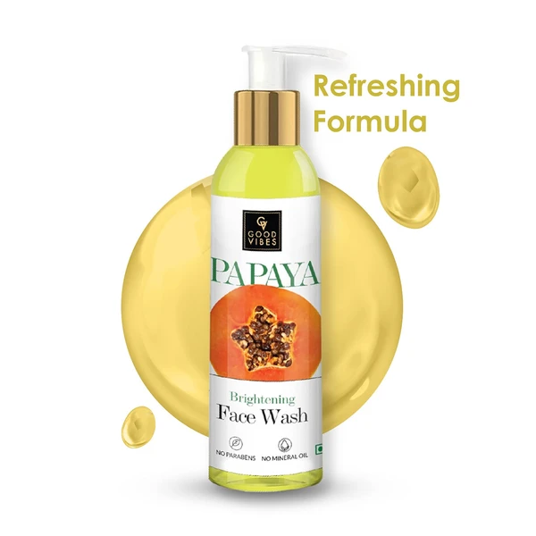 Good Vibes Papaya Brightening Face Wash 120Ml