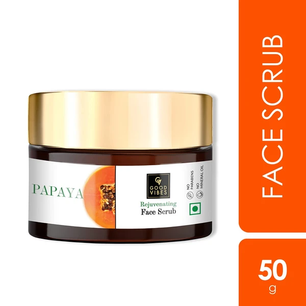 Good Vibes Papaya Rejuvenating Face Scrub 50Gm