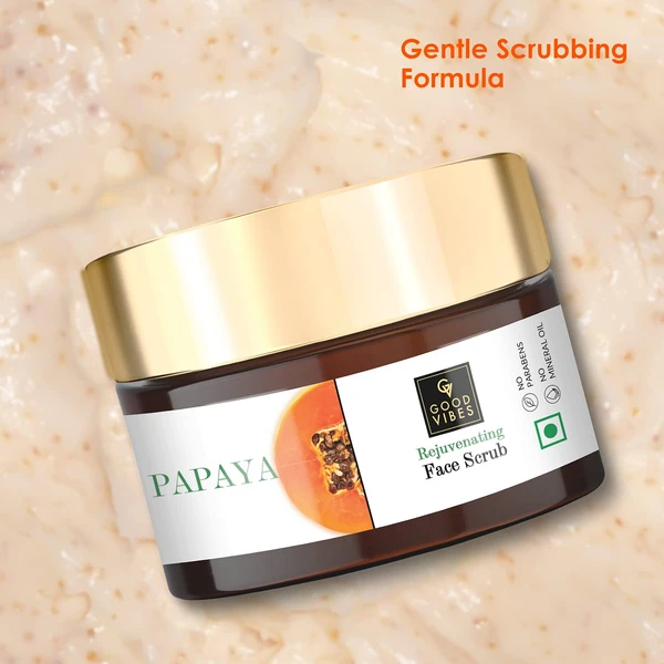 Good Vibes Papaya Rejuvenating Face Scrub 50Gm