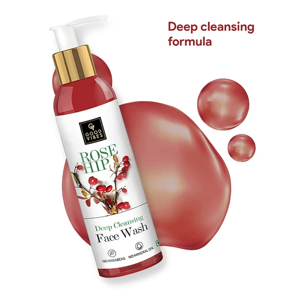 Good Vibes Rosehip Deep Cleansing Face Wash 120Ml