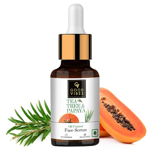 Good Vibes Tea Tree & Papaya Oil Control Face Serum 10Ml