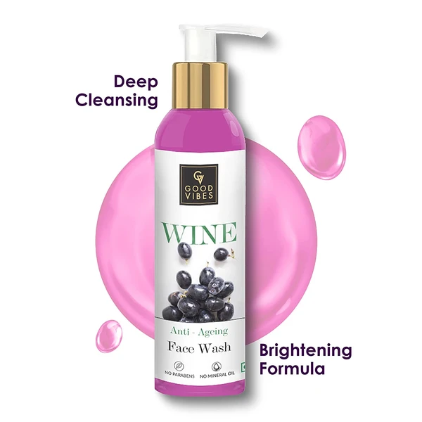 Good Vibes Wine Anti-Ageing Face Wash 120Ml