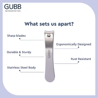 GUBB Curved Nail Clipper For Men & Women | Stainless Steel Nail Cutter That Fits in nails easily | Designed For Women & Men | Sharp blades | Made with stainless steel | For well-groomed nails