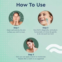 GUBB Derma Roller For Face Acne Scars, Skin Ageing & Hair Regrowth - Reduces Hair Fall | Stimulates Hair Follicles | Suitable for Beard Also | Safe & Effective - Transparent Green