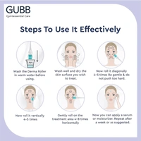 GUBB Derma Roller For Face Acne Scars, Skin Ageing & Hair Regrowth - Reduces Hair Fall | Stimulates Hair Follicles | Suitable for Beard Also | Safe & Effective - Grey