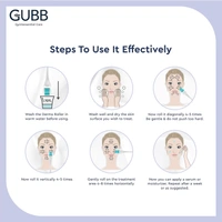GUBB Derma Roller For Face Acne Scars, Skin Ageing & Hair Regrowth - Reduces Hair Fall | Stimulates Hair Follicles | Suitable for Beard Also | Safe & Effective - Black