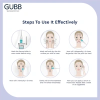 GUBB Derma Roller For Face Acne Scars, Skin Ageing & Hair Regrowth - Reduces Hair Fall | Stimulates Hair Follicles | Suitable for Beard Also | Safe & Effective _ Golden