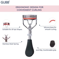 GUBB Eyelash Curler For Women - Suitable for all eye shapes | offers perfect curls | comfortable to hold | elegant design | An Eye Makeup Tool Comes with silicon base - Black