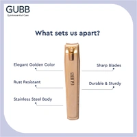 GUBB Nail Clipper For Men & Women - Fits naturally, Cuts precisely |Elegant designed |Easy to hold |Safe for skin |sharp blades | Offers well-groomed nails | Suitable for men and women - Gold