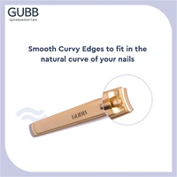 GUBB Nail Clipper For Men & Women - Fits naturally, Cuts precisely |Elegant designed |Easy to hold |Safe for skin |sharp blades | Offers well-groomed nails | Suitable for men and women - Gold