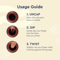 GUBB Nail Paint Remover Dip & Twist | Acetone Free | Removes nail-enamel instantly | contain vitamin E| Skin-friendly |Intensely moisturizes | Best For Natural Fingernail | Chocolate Aroma - 80ml