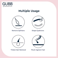 GUBB Pointed Tweezer For Blackheads & Ingrown Hair | Stainless Steel Pointed Precision Tweezer For Hair Removal | Hair Plucker, Tiniest Hair Removal, Shape Eyebrows, Remove Splinters - Durable, Sturdy