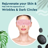 GUBB Soothing Eye Gel Mask | Ideal For Puffy Eyes And Dark Circles | Soothe and depuff Tired Eyes | Can Be Used As Sleeping Mask while Travelling | Pink