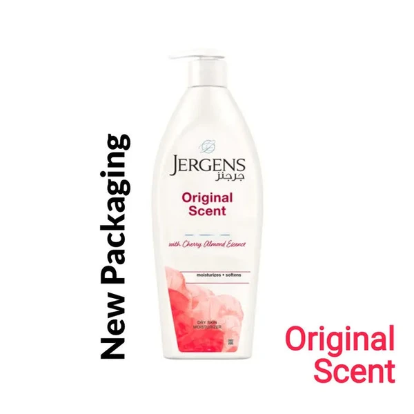 Jergens Original Scent With Cherry Almond Essence Body Moisturizer For Dry Skin, 600 ml