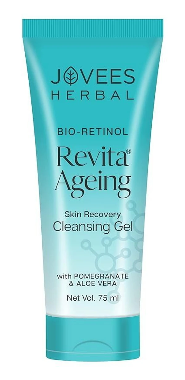 JOVEES HERBAL Jovees Herbal Bio-Retinol Revita Ageing Cleansing Gel To Reduce Fine Lines & Wrinkles 75ml