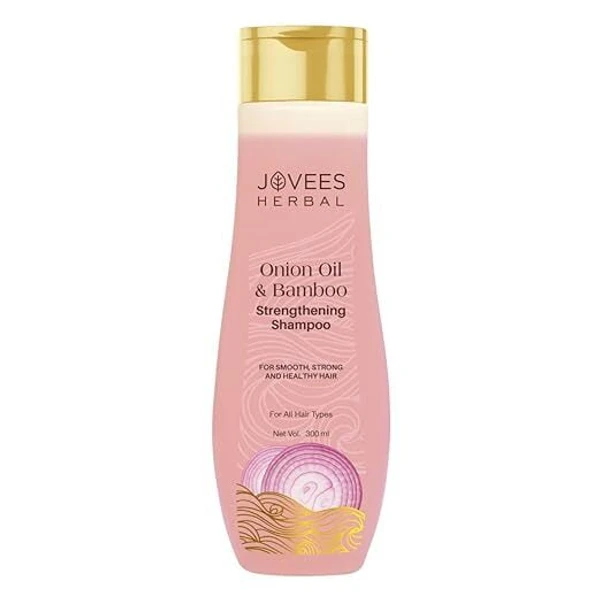 JOVEES HERBAL Jovees Herbal Red Onion Oil & Bamboo Strengthening Shampoo | Gives Smooth, Strong And healthy hair