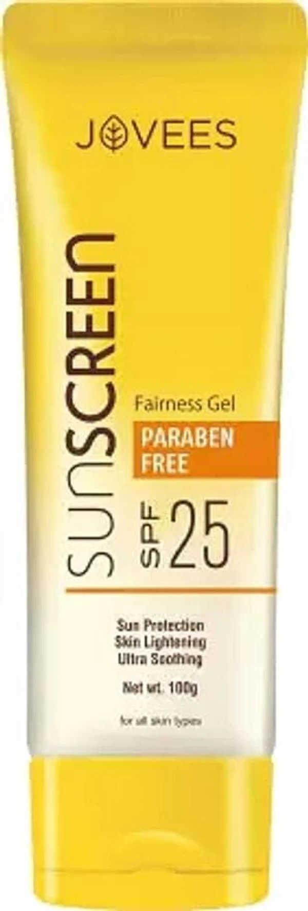 JOVEES HERBAL Jovees Herbal Suncreen Fairness Gel SPF 25 with Aloe Vera |For Oily, Sensitive, Dry Skin