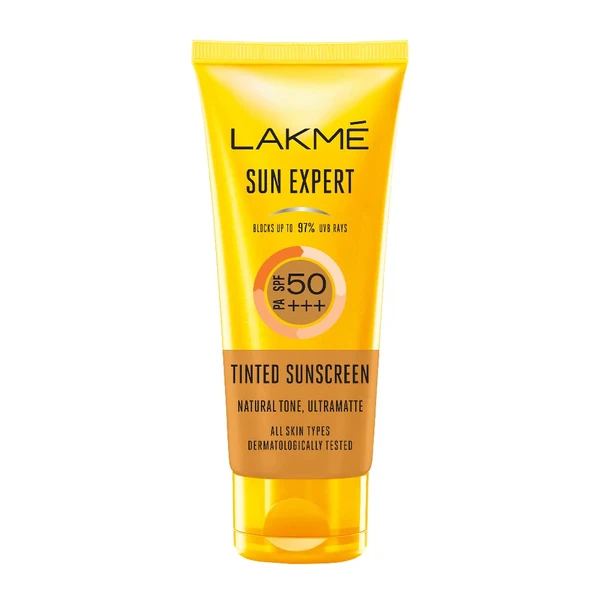 Lakme Sun Expert Spf 50 Pa+++Ultra Matte Tinted Sunscreen, Sun Protection With Even Tone Skin, 50Ml