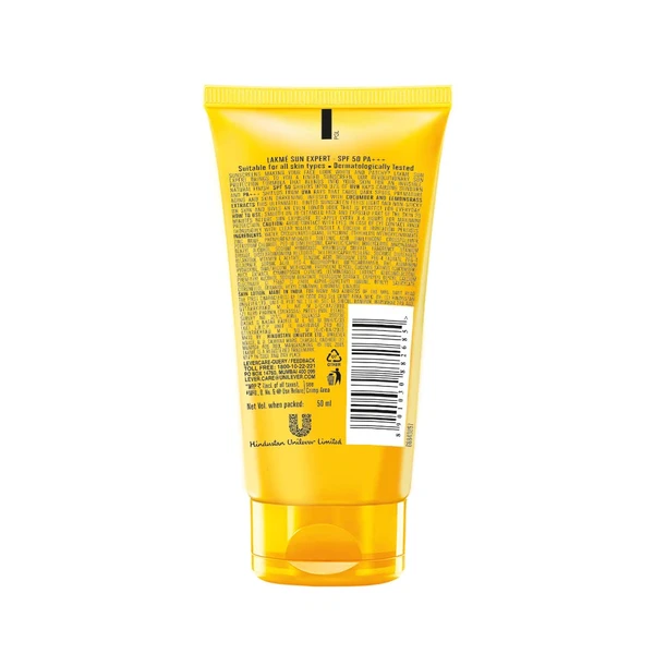 Lakme Sun Expert Spf 50 Pa+++Ultra Matte Tinted Sunscreen, Sun Protection With Even Tone Skin, 50Ml