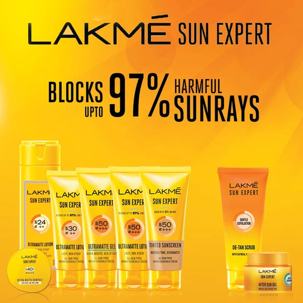 Lakme Sun Expert Spf 50 Pa+++Ultra Matte Tinted Sunscreen, Sun Protection With Even Tone Skin, 50Ml