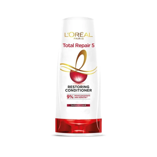 L'OREAL PARIS L'Oreal Paris Conditioner, For Damaged and Weak Hair, With Pro-Keratin + Ceramide, Total Repair 5, 180ml