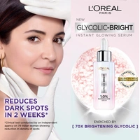 L'Oreal Paris Instant Glowing Serum, 1% Glycolic Acid, 2% Niacinamide Serum, Visibly Minimizes Spots, Reveals Even Skin Tone, Glycolic Bright Skin