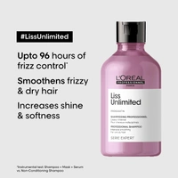 L'Oreal Professionnel LOreal Professionnel Liss Unlimited Shampoo With Pro-Keratin and Kukui Nut Oil, Serie Expert, 300 ml