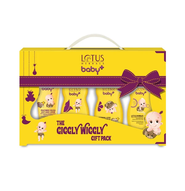 Lotus Herbals Baby+ The Giggly Wiggly Gift Pack, 4 Pcs