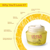 Lotus Herbals WhiteGlow Vitamin C Gel CrÐÐ§me | Reduces Dark Spots | Unique Gel + CrÐÐ§me Formula | 100x More Vitamin C | Boosts Radiance | SPF 20 PA+++ | Paraben-Free | 50g