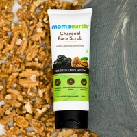MAMAEARTH Mamaearth Charcoal Face Scrub For Oily Skin and Normal skin, with Charcoal and Walnut for Deep Exfoliation - 100g