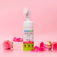 Mamaearth Micellar Water Foaming Makeup Remover with Rose Water and Glycolic Acid for Makeup Cleansing - 150 ml