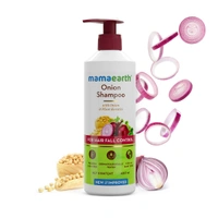 MAMAEARTH Mamaearth Onion Shampoo with Onion & Plant Keratin for Hair Fall Control, 400ml