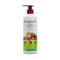Mamaearth Onion Shampoo with Onion & Plant Keratin for Hair Fall Control, 400ml
