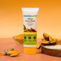 Mamaearth Ubtan Face Wash with Turmeric & Saffron for Tan Removal, 100ml