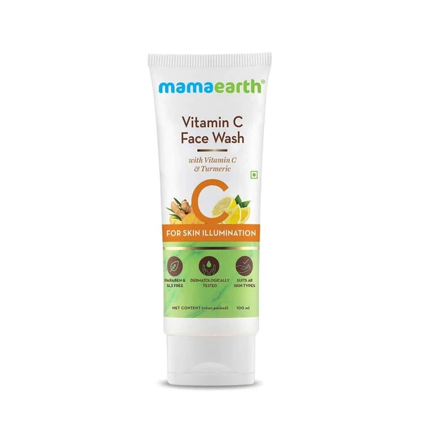 MAMAEARTH Mamaearth Vitamin C Face Wash with Vitamin C and Turmeric for Skin Illumination - 100ml