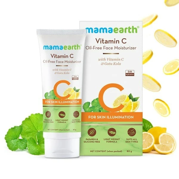 MAMAEARTH Mamaearth Vitamin C Oil-Free Moisturizer For Face with Vitamin C and Gotu Kola for Skin Illumination - 80 ml