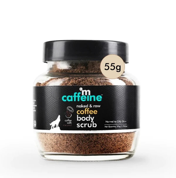 MCAFFEINE mCaffeine Coffee Body Scrub With Coconut For Tan Removal & Soft-Smooth Skin - Natural & Vegan, 55 gm