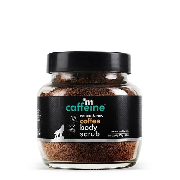 MCAFFEINE mCaffeine Coffee Body Scrub With Coconut For Tan Removal & Soft-Smooth Skin - Natural & Vegan, 100 gm