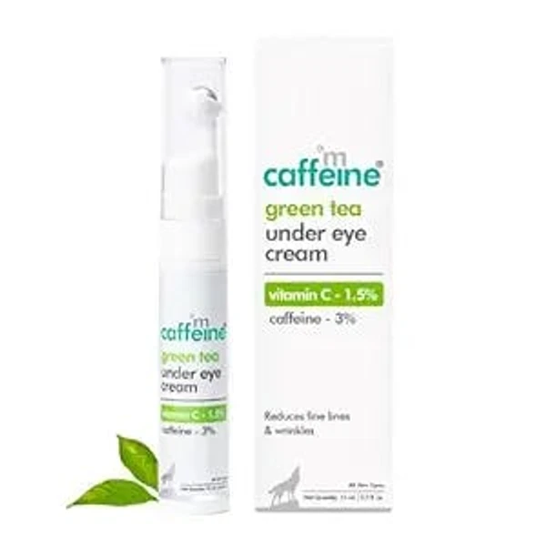 MCAFFEINE mCaffeine Green Tea Under Eye Cream to Reduce Fine Lines, Wrinkles & Dark Circles