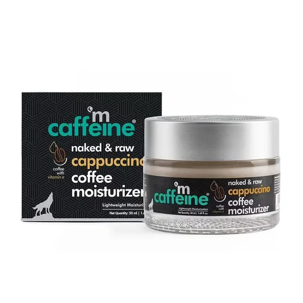 MCAFFEINE mCaffeine Lightweight Cappuccino Coffee Face Moisturizer With Vitamin E & Almond Milk For All Skin Type, 50 ml