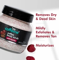 mCaffeine Moisturizing & Creamy Coffee Body Scrub with Berries for Smooth Skin - 200g