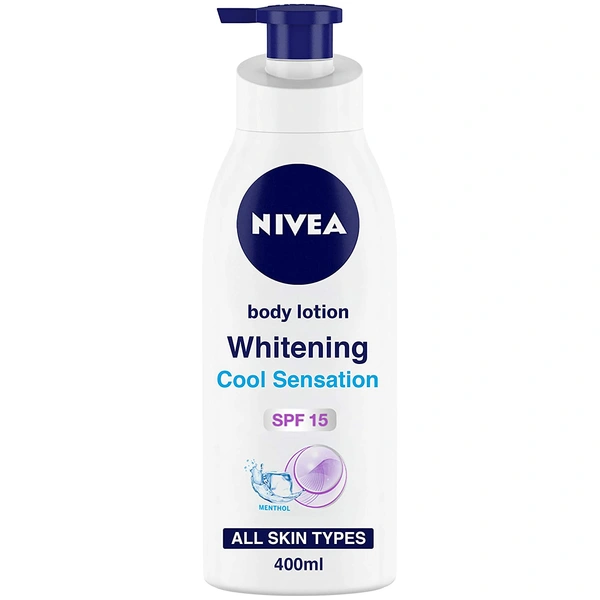 Nivea Body Lotion, Whitening Cool Sensation, SPF 15, For All Skin Types, 400 ml
