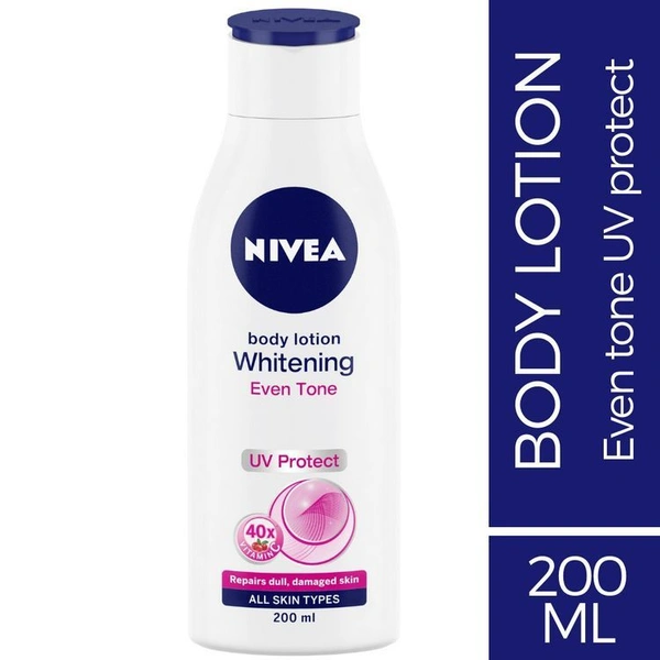 Nivea Body Lotion, Whitening Even Tone UV Protect, 200 ml