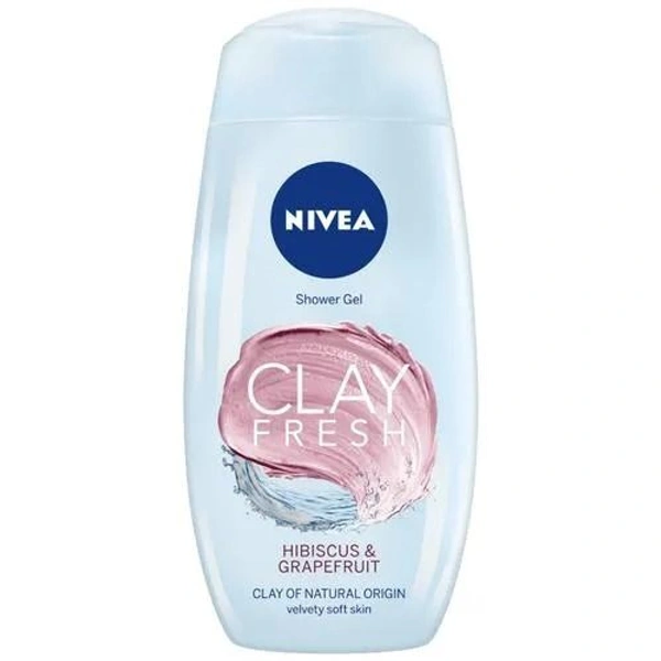 Nivea Clay Fresh Shower Gel - Hibiscus & Grapefruit, 250 ml