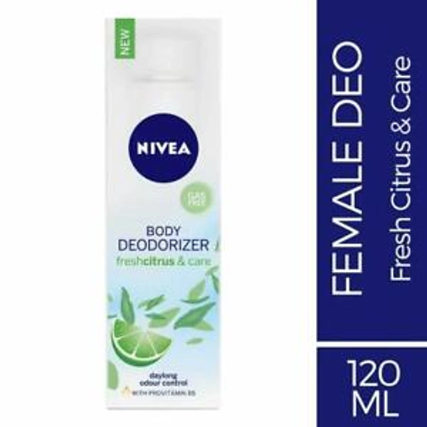 Nivea Deodorizer, Fresh Citrus & Care Deodorant, Gas Free, Women, 120 ml